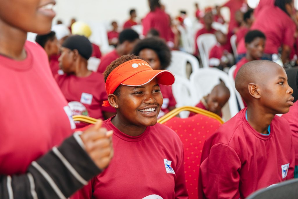 Volunteers and beneficiaries at an event
